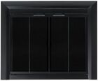 Fireplace Glass Doors Frame 3/16 in. Smoked Chimney Bi-Fold Tempered Black