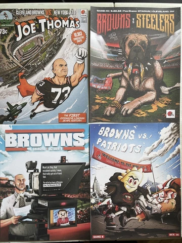 Cleveland Browns Gameday Comic Book Poster Complete Set (8) Home Games Only Cover