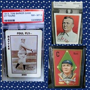 1913 Tom Barker (R) Cy Young PSA 8 LOW POP Collector Cards