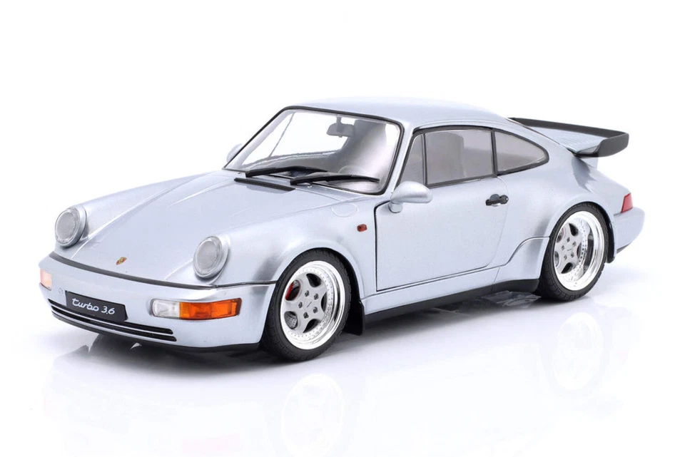 Solido 1990 Porsche 911 (964) Turbo 3.6 Polar Silver 1:18 - Image 1 of 1
