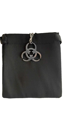 Y2K Biohazard Pendant Jumpstyle Webcore Umbrella Corp Stainless Steel Necklace - Image 1 of 4