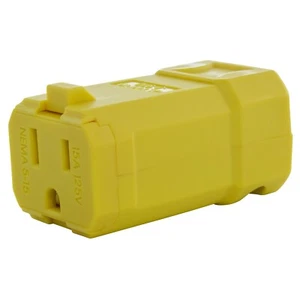 15A 125V NEMA 5-15R Household Clamp Style Female Connector Assembly by AC WORKS® - Picture 1 of 8