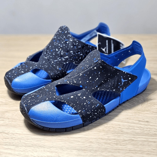 Sandalo Air Jordan 8 flare scarpe da acqua bambini nero blu marina taglia 3Y 3 nuovissimi