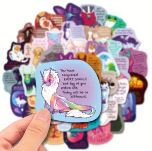 50PCS Cute healing Skateboard Stickers Bomb Vinyl Laptop Luggage Decals Dope - Picture 1 of 7