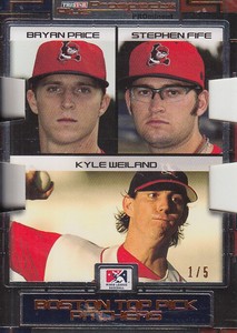 2008 Prospects Plus PROminent Die Cut Orange #137 Bryan Price/Fife/Weiland /5