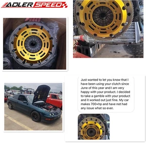 ADLERSPEED Racing Twin Disc Clutch Kit For ACURA RSX HONDA CIVIC Si K20 K24 - Picture 1 of 4