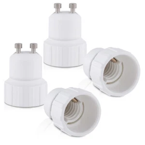4x Lamp Adapter Converter GU10 to E14 Socket in White for LED, Halogen Bulbs - Picture 1 of 6