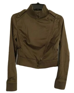 Nikibiki Women’s Jr Sz S Military Cropped Jacket Army Green Lined - Picture 1 of 9