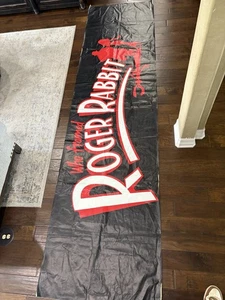 1988 Authentic Who Framed Roger Rabbit Movie Theater Advertisement Banner BIG - Picture 1 of 12