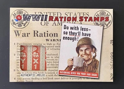 2025 Historic Autographs World War 2 WWII Ration Stamps Red Relic - Image 1 of 2