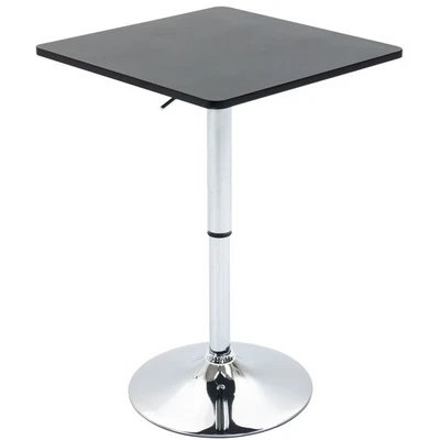 HOMCOM Adjustable Height Bar Table with Metal Frame and Square Tabletop - Image 1 of 4