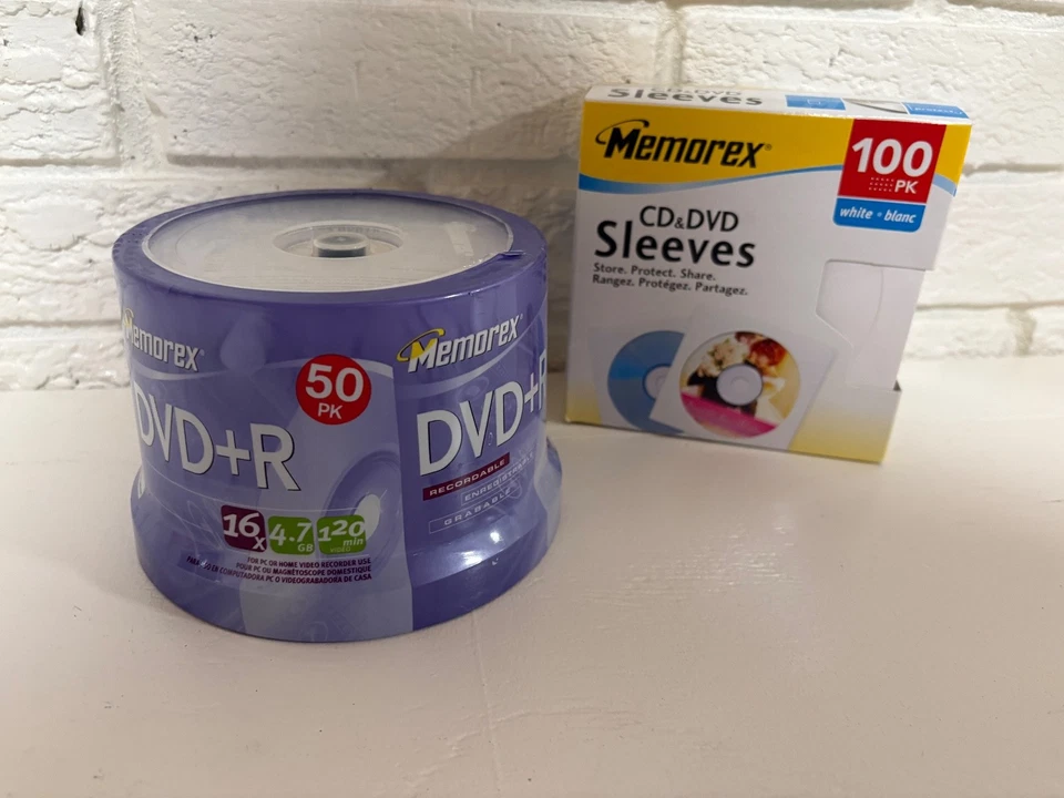 Memorex DVD-R 50 Pack 16X 4.7GB 120 Min Brand New Factory Sealed & Pack Sleeves - Image 1 of 1