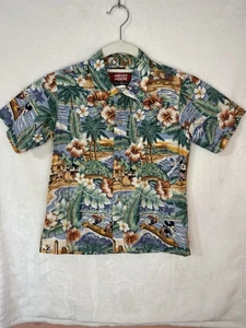 Vtg Reyn Spooner Hawaiian Shirt Size Small 6/8 Youth Mickey Mouse Disney Goofy - Picture 1 of 12