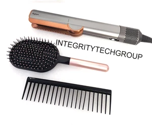Genuine Dyson Airstrait Hair Straightener Nickel/Copper + Brushes USED - Picture 1 of 8