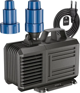 Pompa Acquario 3800L/H (MAX) 60W Pompa Ad Immersione, Anfibio Pompa Laghetto Con - Foto 1 di 12