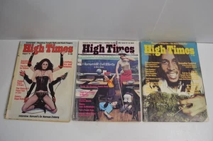 3 High Times Magazines Bob Marley 1970's Marijuana Cannabis Collectible - Picture 1 of 10