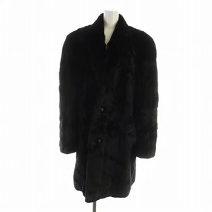 Abrigo de piel Alain Delon largo de piel de visón manga larga totalmente forrado marrón negro GY19/MQ  - Imagen 1 de 9