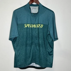 Specialized Men’s Green Short Sleeve Zip Up Cycling Jersey Shirt Size XXL - Picture 1 of 8