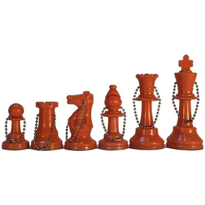 WE Games Llavero Bolsa Etiqueta Piezas Ajedrez - Incluye 17 Piezas en Naranja - Imagen 1 de 7