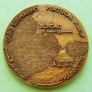 Marconi Communications Submarine Cable Atlas Morocco Asilah Bronze Medal! - Picture 1 of 2