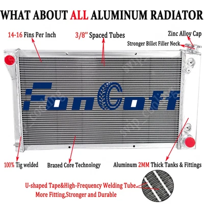 3 Rows Radiator Fit 67-1972 Chevy C10 C20 C30 K10 K20 GMC C15 C2500 K25 Pickup. - Image 1 of 4
