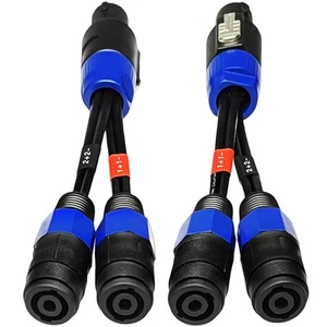 CNCESS CESS-203 Unbalanced 4-Pole Type Speakon Plug Break Out to Dual 2-Pole... - Picture 1 of 9