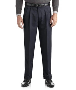 George Regular Herren Plissee Bündchen Mikrofaser Anzughose 38 x 32 DUNKELBLAU - Bild 1 von 1