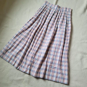 Vintage Maxi Skirt Women's Size 10 Pastel Gingham Cotton By The Villager  USA  - Picture 1 of 12