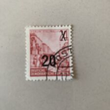 East Germany Stamp RRR 1954 CARMINE 20pf on 24pf SG#E193 Error Issue Stamp