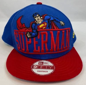 DC Comics New Era 9Fifty Superman Snapback Cap Embroidered Logo Collectible - Picture 1 of 15