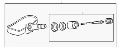 Sensor de monitoramento de pressão dos pneus *OEM* LR070840 Land Rover Range Rover TMPS - Imagem 1 de 4
