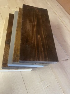 Estantes rústicos de madera en 4 colores de cera disponibles en muchos tamaños tablas gruesas - Imagen 1 de 18