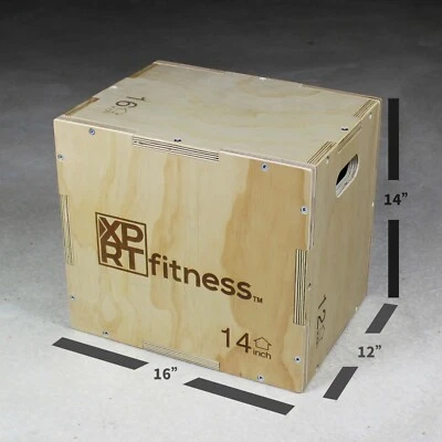 XPRT Fitness Plyo Jump box Exercise Training Box CrossFit HIIT, 16x14x2