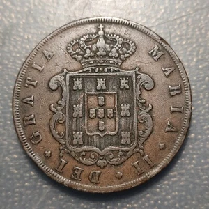 PORTUGAL MARIA II 20 REIS 1848 MBC - Picture 1 of 2