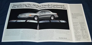 Cartel plegable original Lincoln Continental 1995 folleto correo muy raro - Imagen 1 de 3