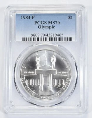 1984-P MS70 LA Olympics Commemorative Silver Dollar PCGS - Image 1 of 4