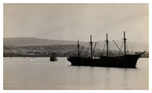 Clipper Schwarzweiß Foto Boot Postkarte  - Bild 1 von 2