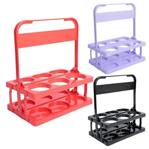 Foldable Drink Carrier 6 Bottles Beer Bottle Carrier with Handle - Picture 1 of 13