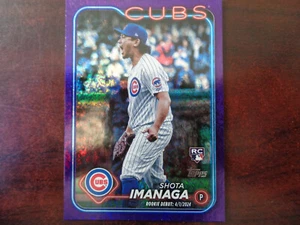 2024 Topps Update Shota Imanaga #'ed 725/799 PURPLE Foil Rookie Card-CUBS - Picture 1 of 2