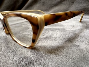 Morgenthal Frederics Jane Buffalo Horn Tortoise Matte/Cream Eyeglass Frames - Picture 1 of 22