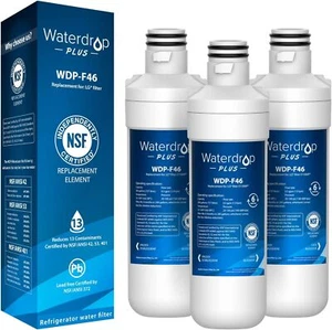 Waterdrop Plus LT1000PC ADQ747935 Refrigerator Water Filter, Reduce PFAS, - Picture 1 of 6