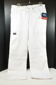Women's Authentic Cherokee Missy Fit White Scrub Drawstring Pants Size XS NWT - Picture 1 of 8