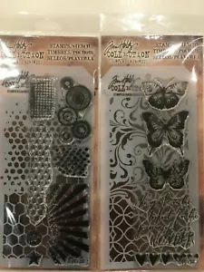 Tim Holtz Clear Acrylic Stamp & Stencil Set NEW YOU PICK - Picture 1 of 7