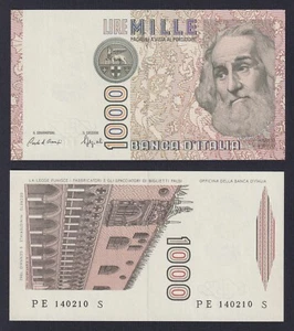 Italia 1000 lire Polo D.1982 (1988) P.109b Filo di Sicurezza Modificato FDS/UNC - Imagen 1 de 1
