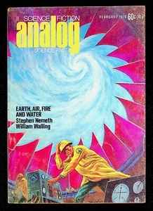 Science Fiction Analog February 1974 Earth Air Fire & Water Stephen Nemeth - Imagen 1 de 3