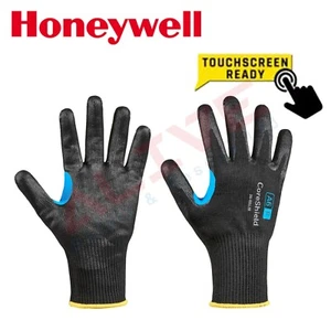 HONEYWELL GLOVES CUT LEVEL F CORESHIELD 26-0913B HPPE NITRILE-COATED BLACK LINER - Picture 1 of 7