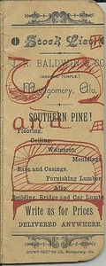 Vintage NOTEBOOK SOUTHERN PINE STOCK LIST Montgomery Alabama - Picture 1 of 6