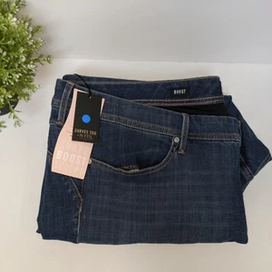 Pantalones de mezclilla ajustados para mujer NYDJ Boost 26 curvas azules 360 puño crudo con cremallera tobillo Jackson - Imagen 1 de 10