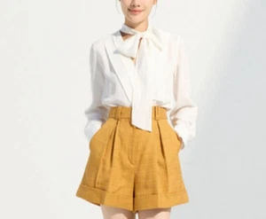 Sandro Paris Women's Blouse Size 2 / M Neck Tie SFPTO00400 - Picture 1 of 11