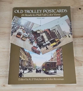 OLD TROLLEY POSTCARDS 24 Ready to Mail Full Color Views PB Fletcher & Rossman - Bild 1 von 2
